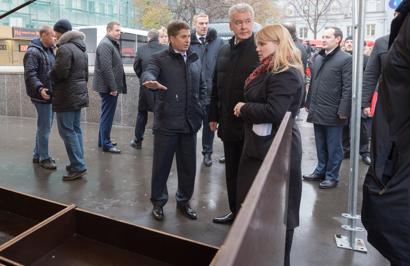 Мэр Москвы С. Собянин, заммэра Н. Сергунина, глава Деапртамента торговли А. Немерюк